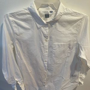 White, Long Sleeve Casual Shirt